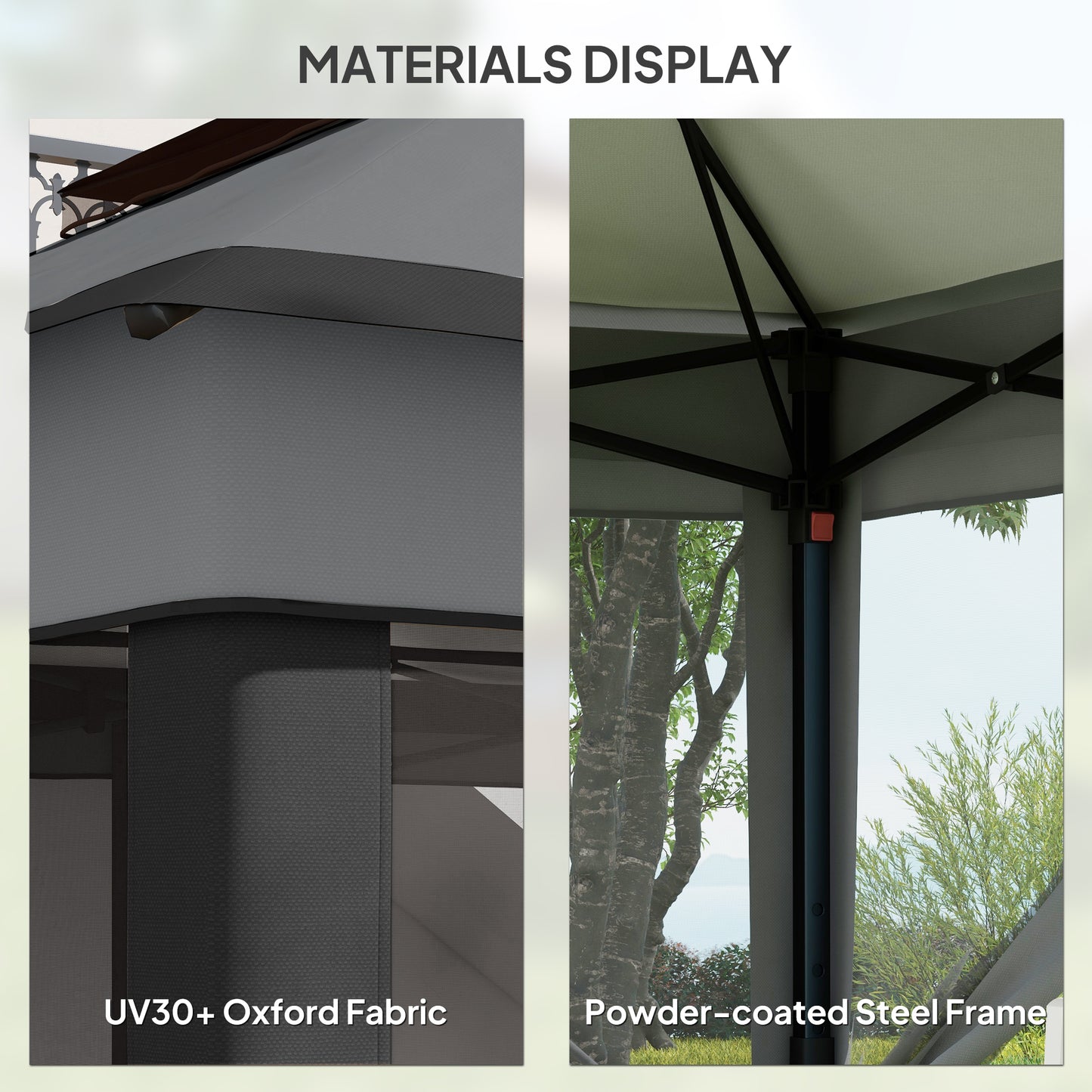 3 x 3(m) Pop Up Gazebo, Height Adjustable Instant Event Shelter