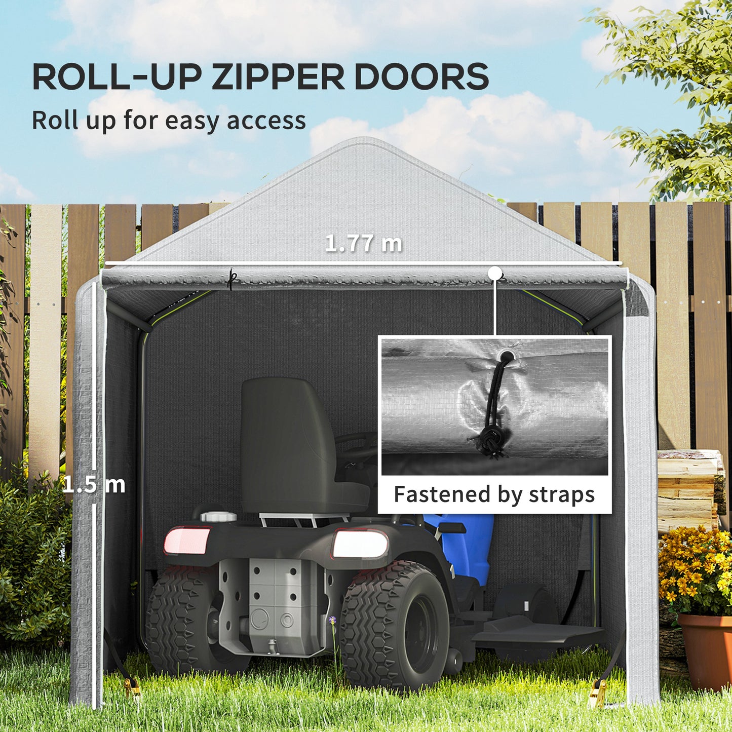 2 x 2m Garden Fabric Storage Tent