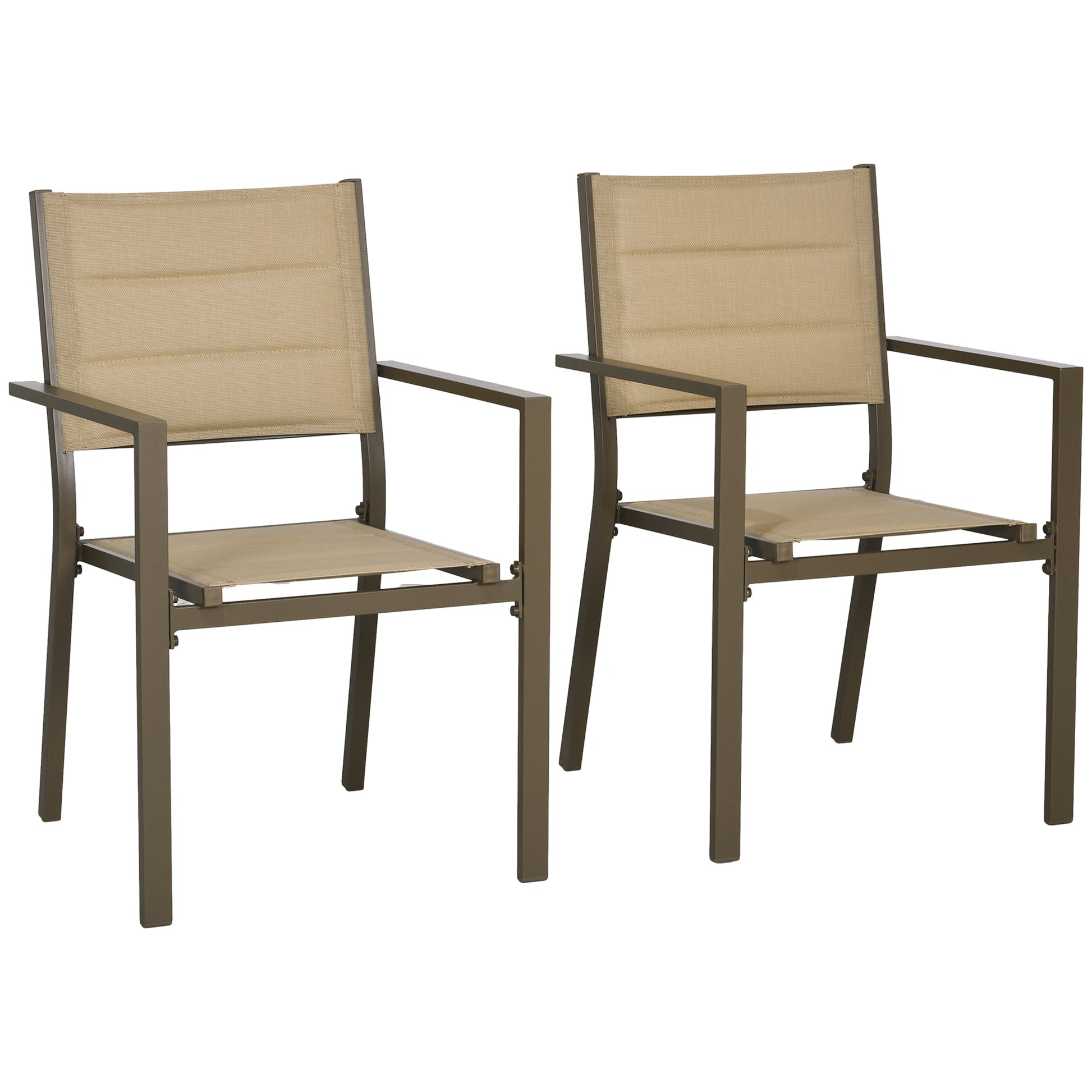 Set of Two Aluminium Stacking Garden Chairs