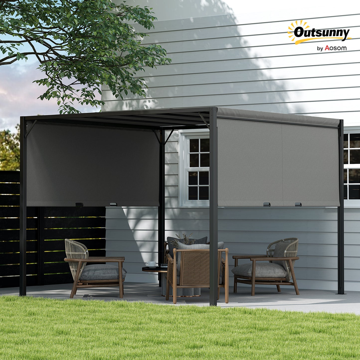 3 X 3 Meters Pergola with Sliding Roof