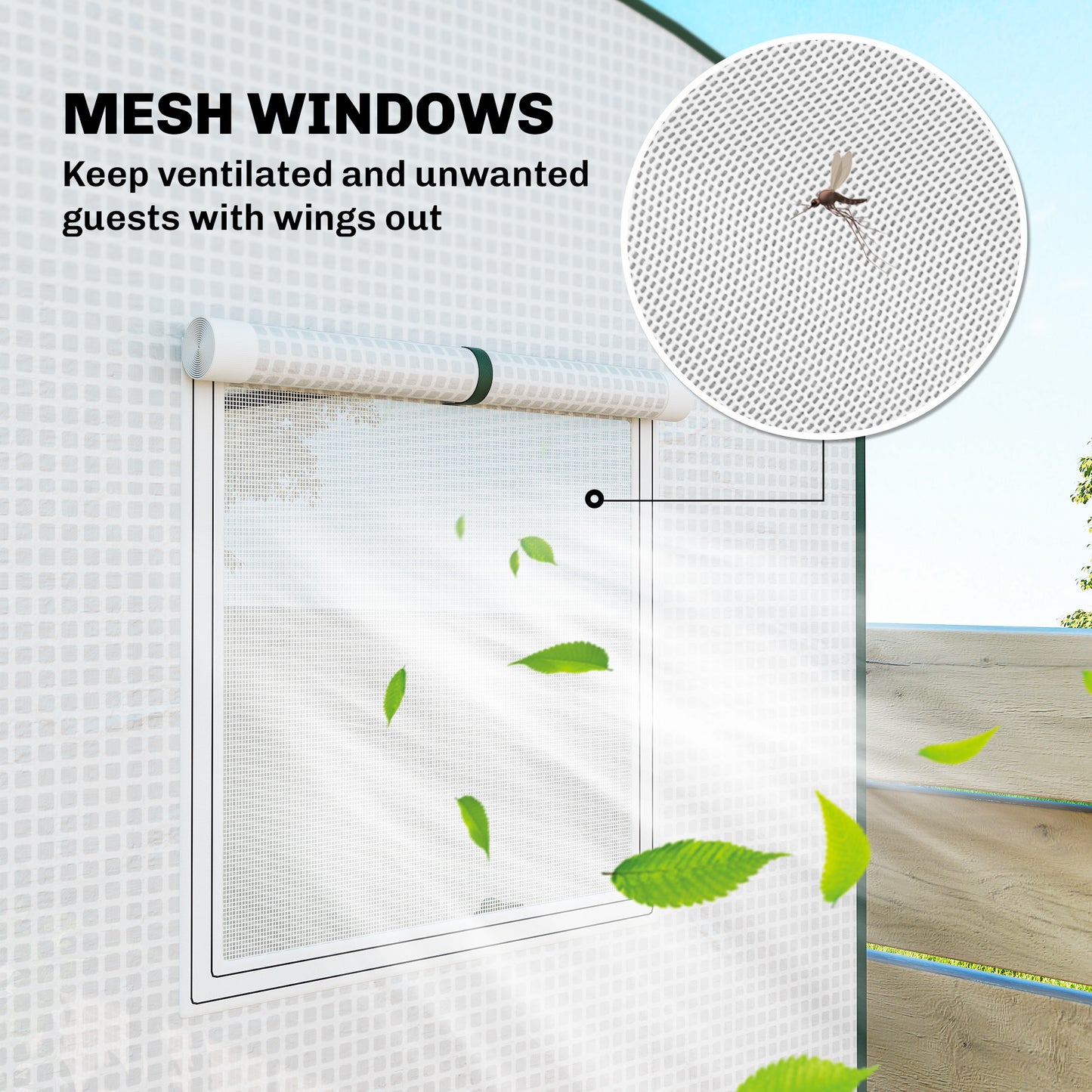Mini Greenhouse, Garden Tomato Growhouse with Roll-Up Door