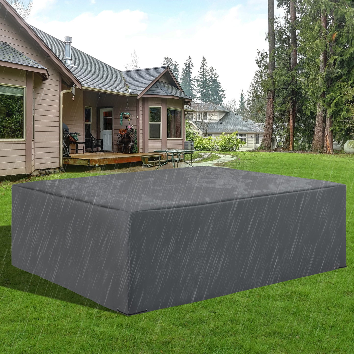 225x210cm Outdoor Garden Rattan Furniture Protective Cover Water UV