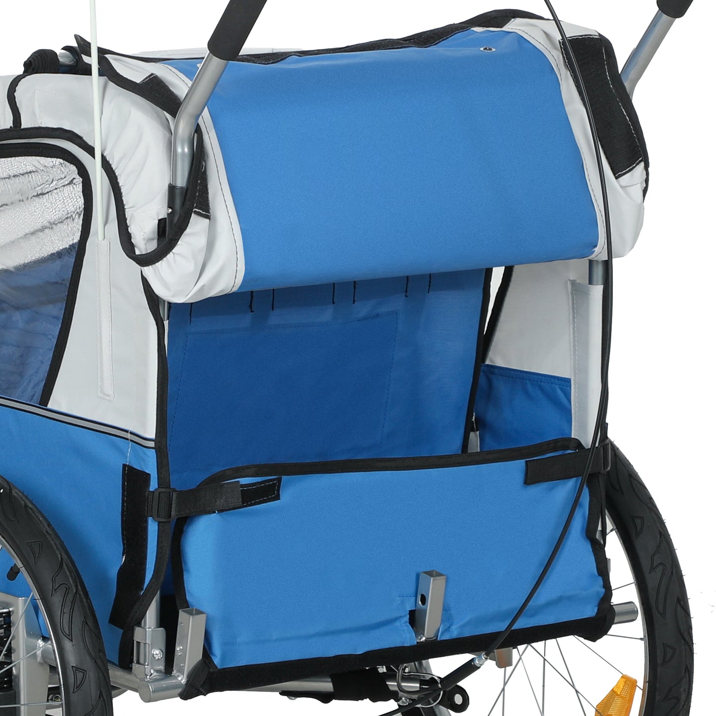 2 Seat Bike Trailer with 5 Point Harness