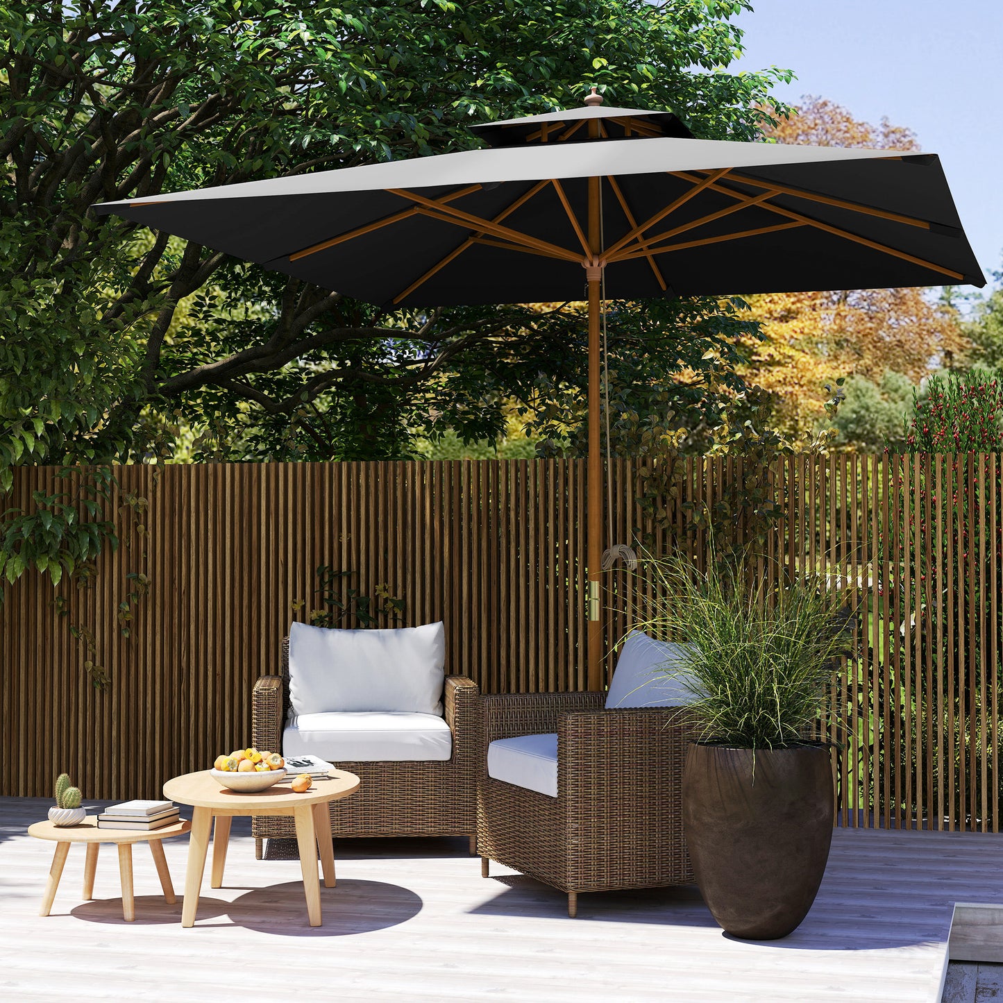 3 m Square Garden Parasol