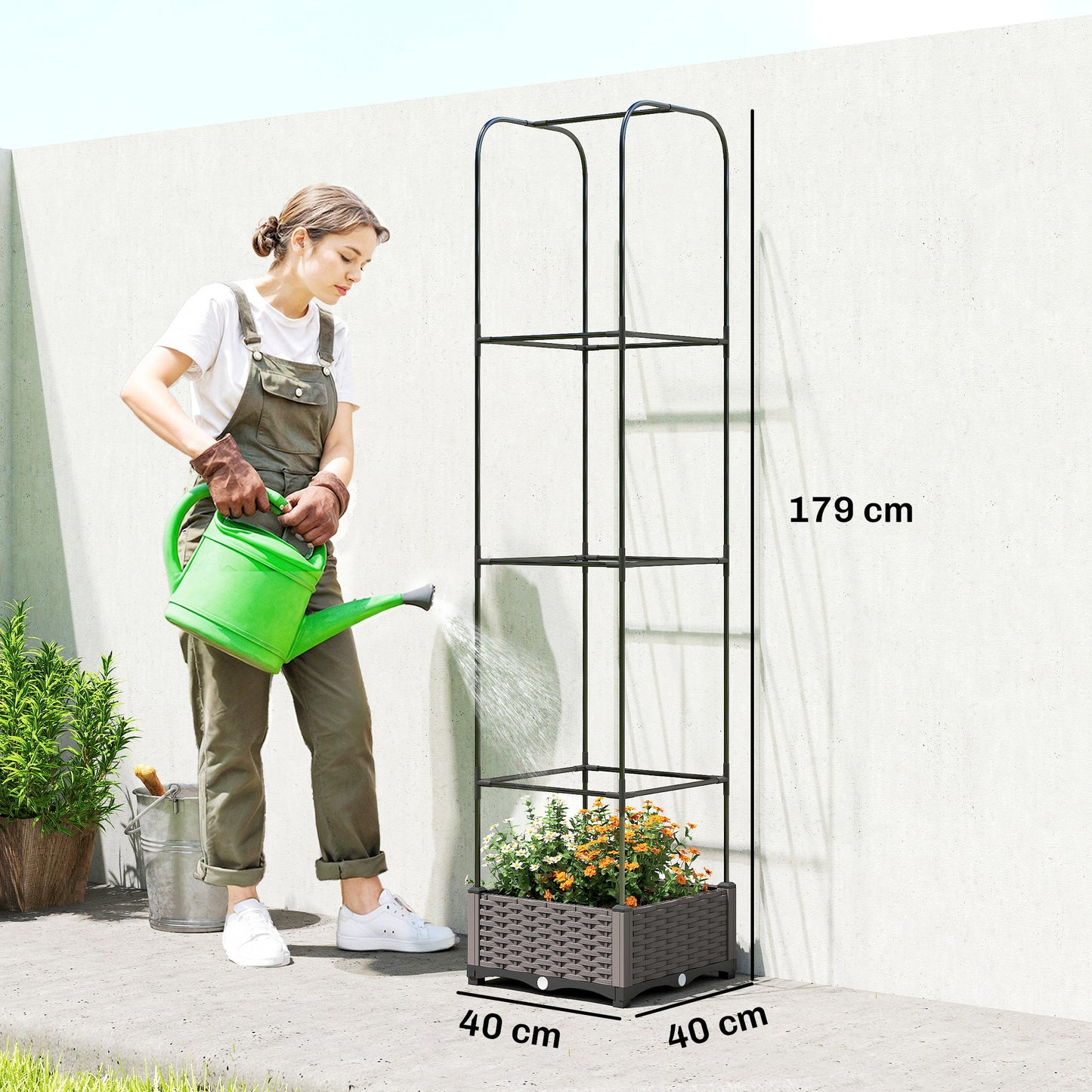 Raised Garden Bed with Trellis (5)
