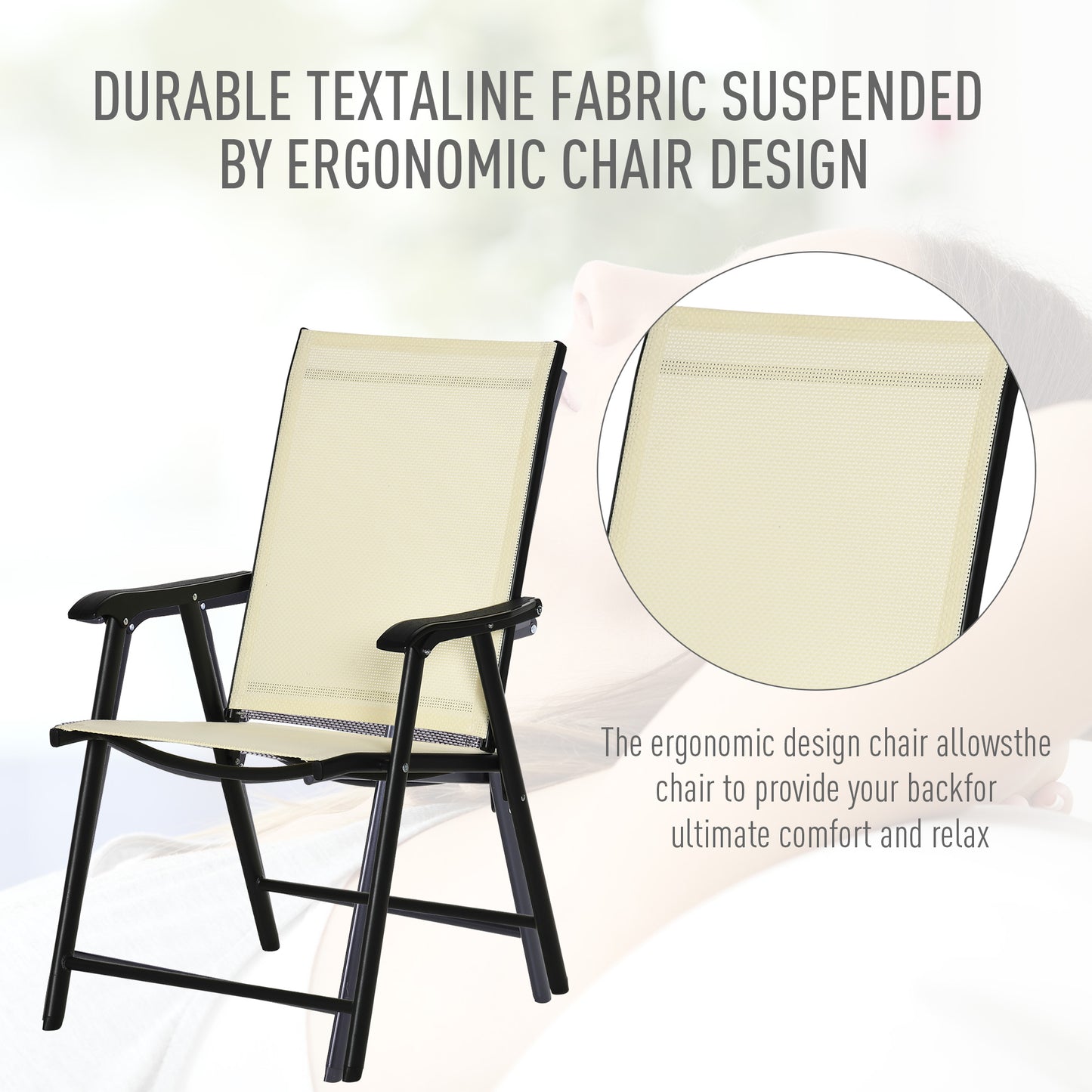 Set of Two Folding Garden Chairs