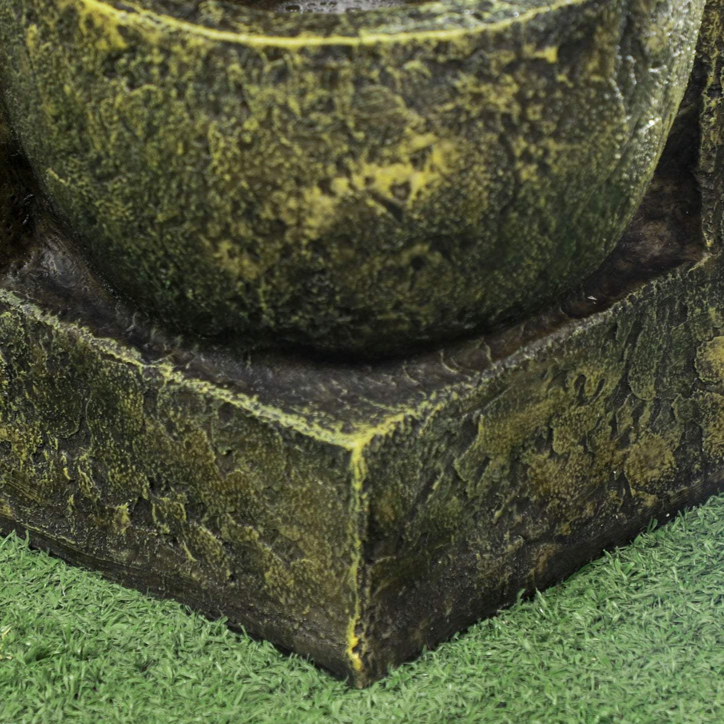 Garden Water Feature Waterfall Fountain with 4-Tier Stone Look Bowls