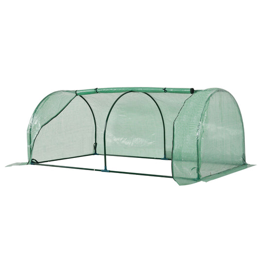 Tunnel Greenhouse Green Grow House for Garden Outdoor, Steel Frame
