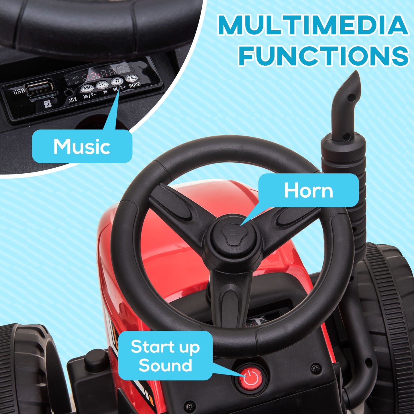 Ride On Tractor, Battery Powered Electric Car