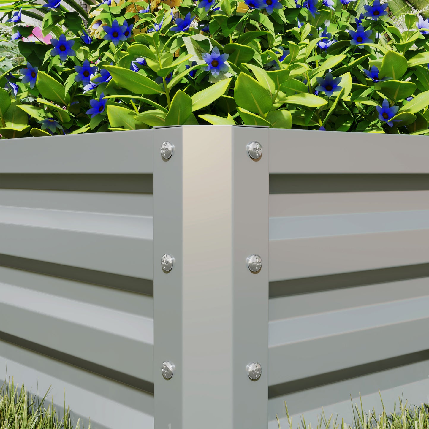 Set of Two 60 x 60cm Steel Planter Boxes