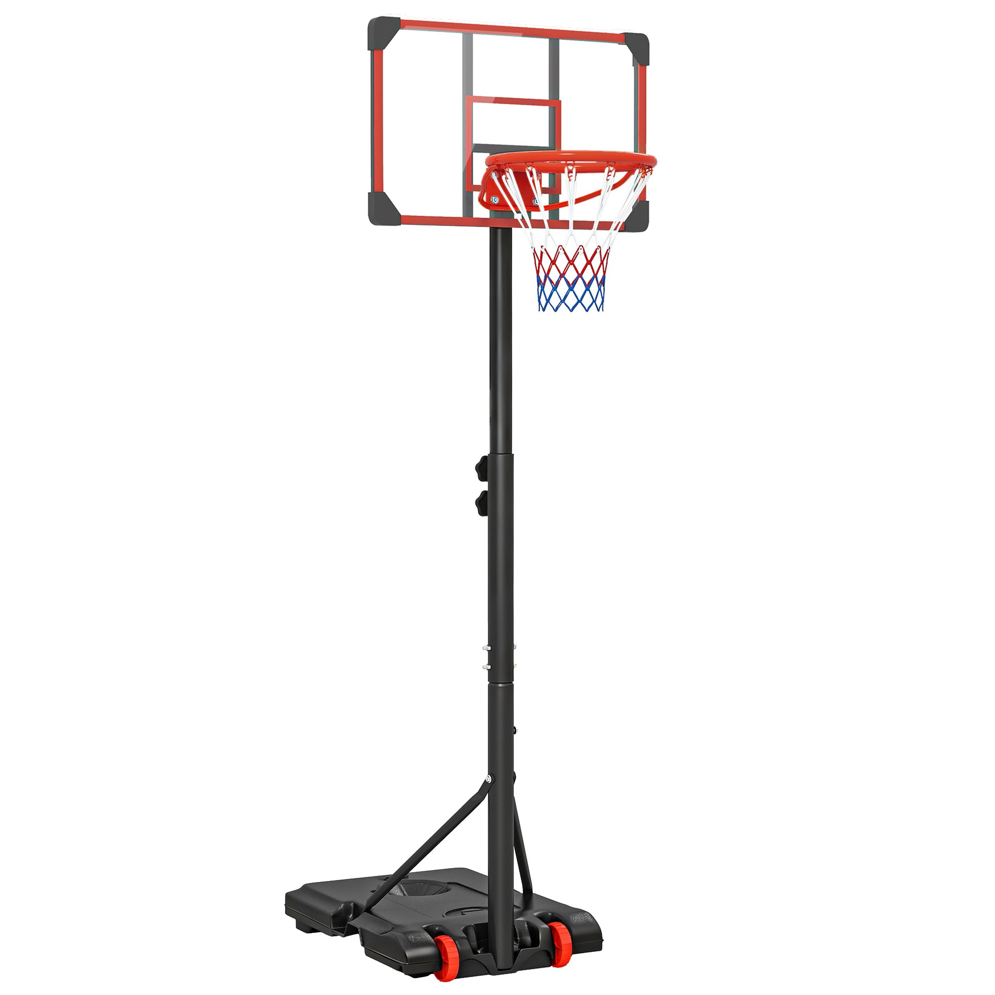 Height Adjustable Basketball Hoop and Stand with Firm Backboard