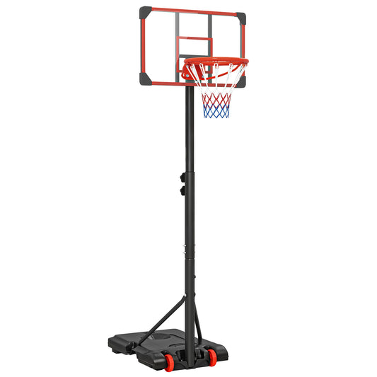 Height Adjustable Basketball Hoop and Stand with Firm Backboard