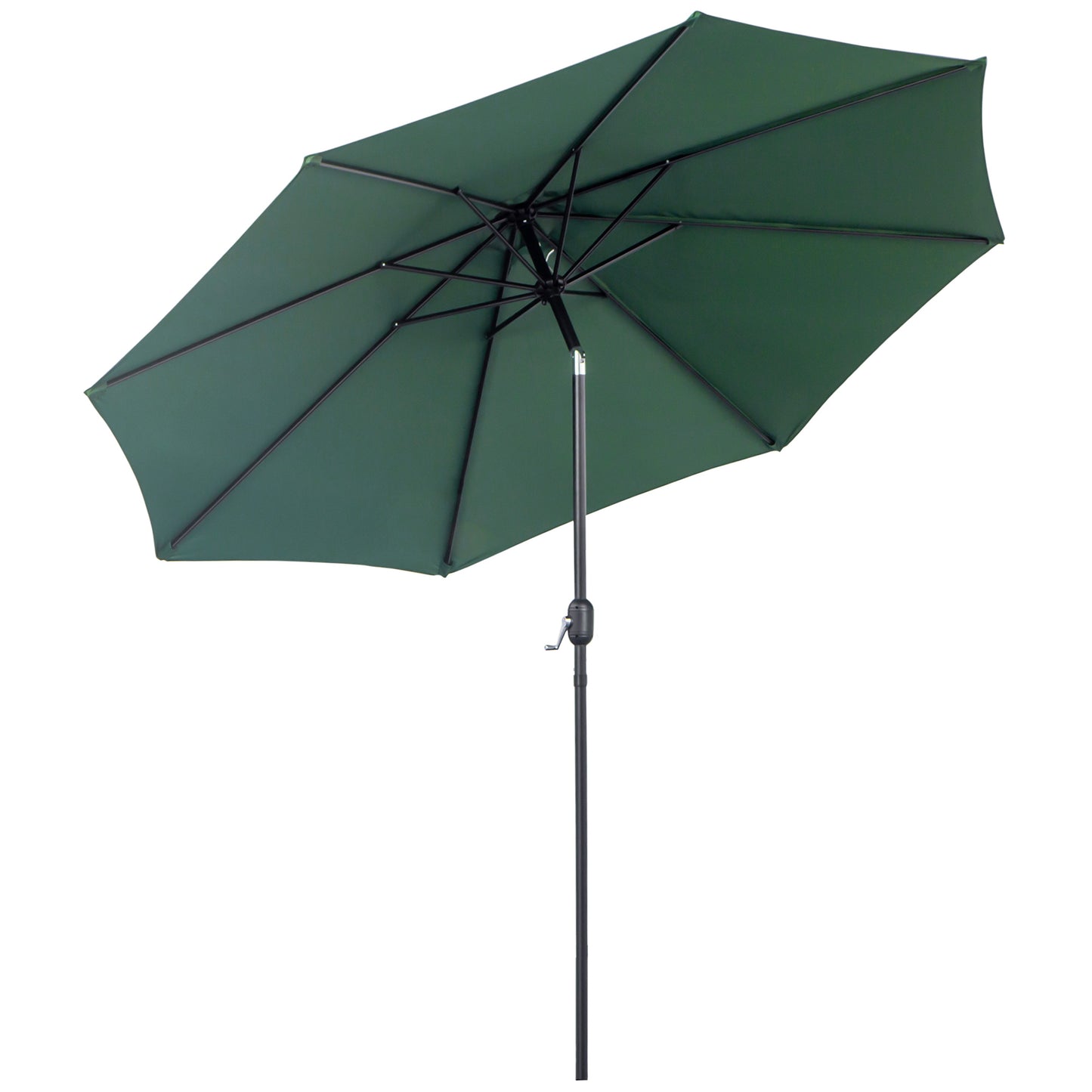 3(m) Tilting Parasol Garden Umbrellas, Outdoor Sun Shade with 8 Ribs
