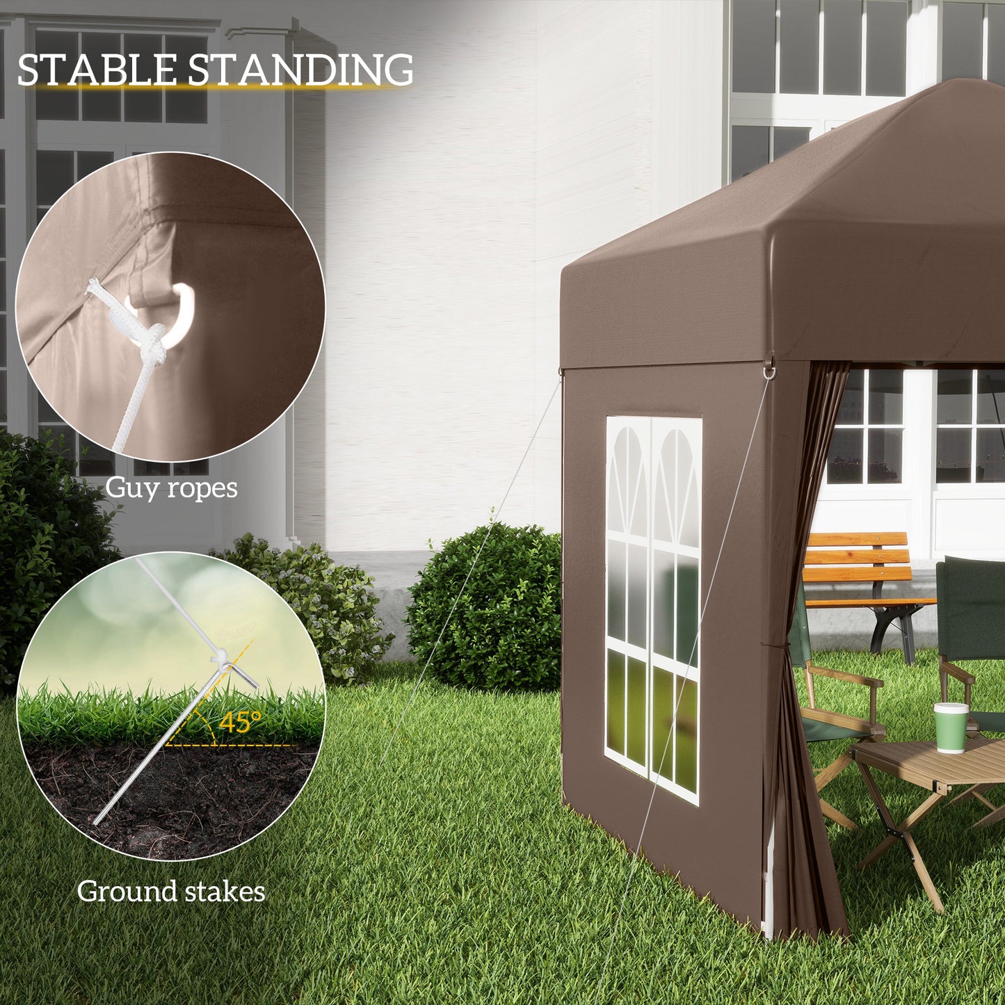 2 x 2 m Garden Pop Up Gazebo, Wedding Party Tent Marquee