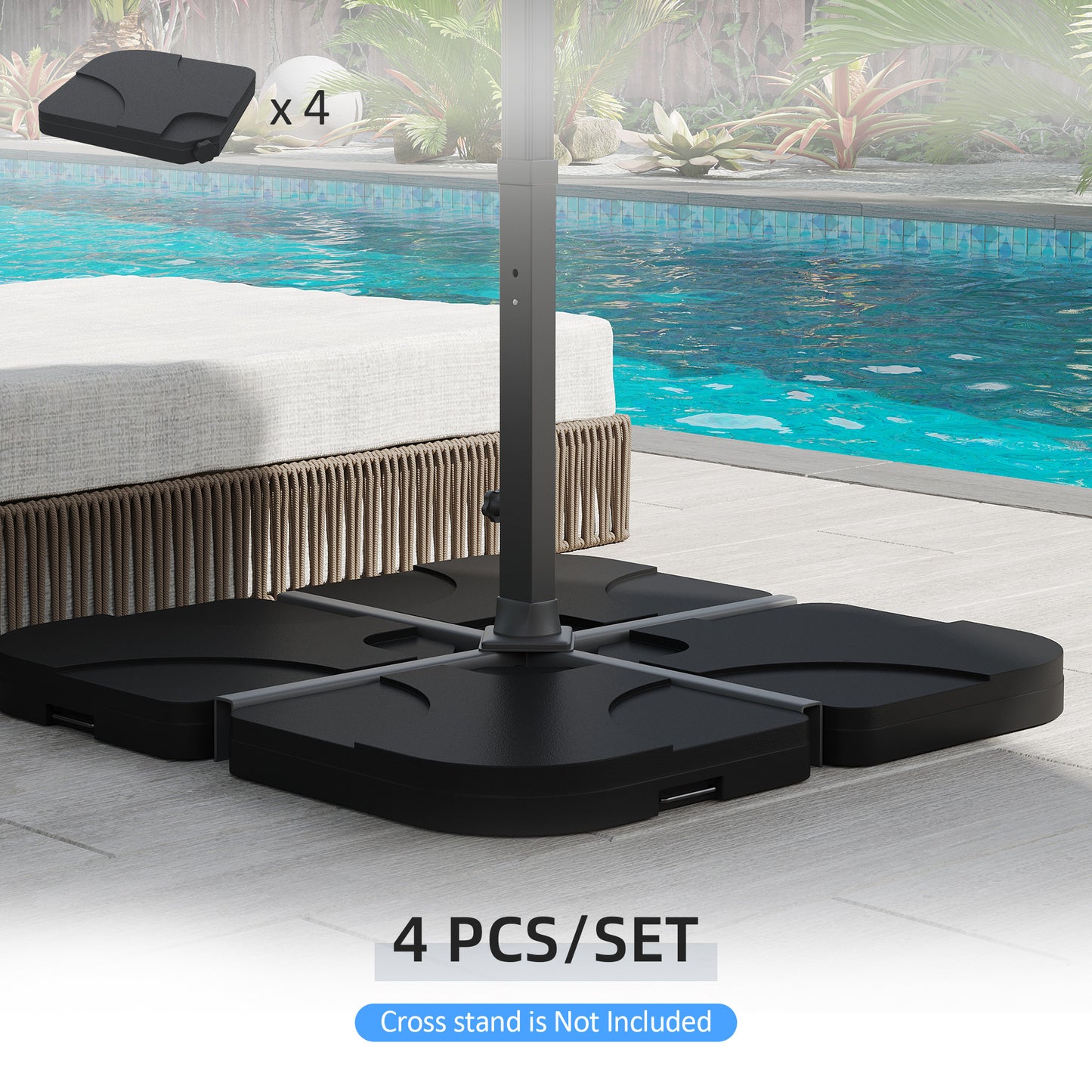 4 Pieces Parasol Base Stand Weights