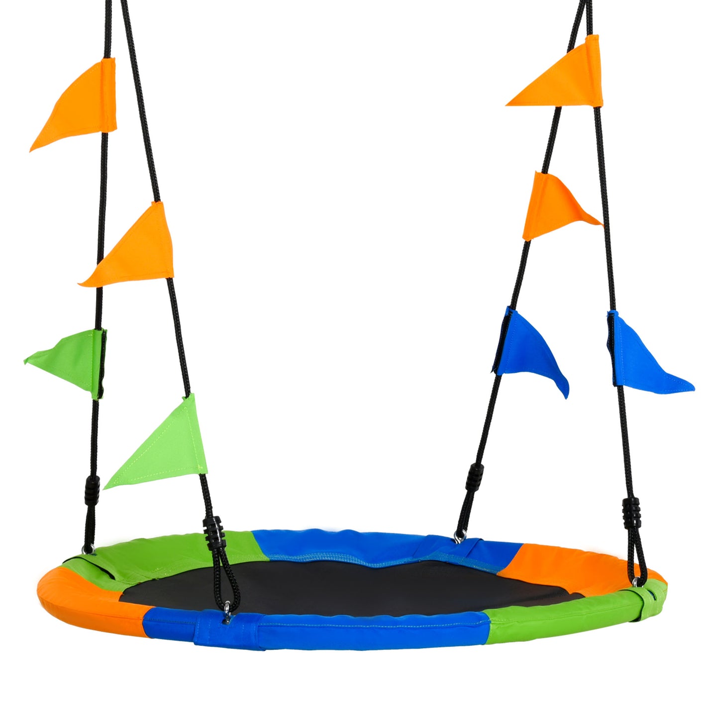 Kid Nest Swing Seat Saucer Tree Swing 40 Inch/100cm Adjustable Rope