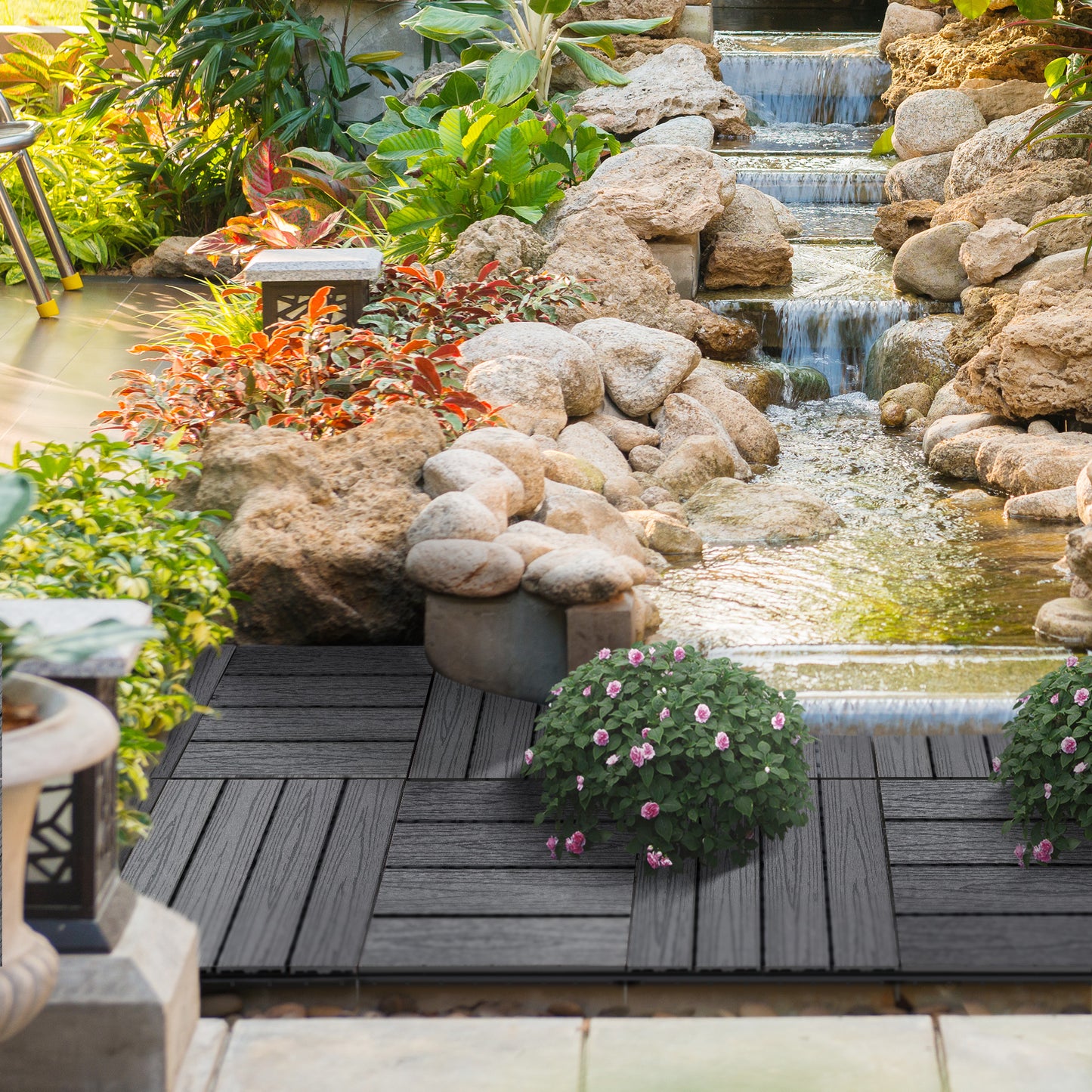 WPC Interlocking Decking Tiles