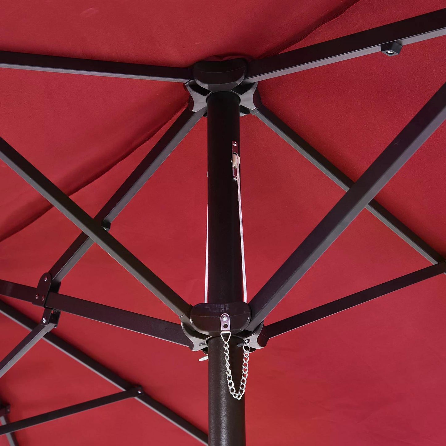 4.6m Double-Sided Patio Parasol Sun Umbrella