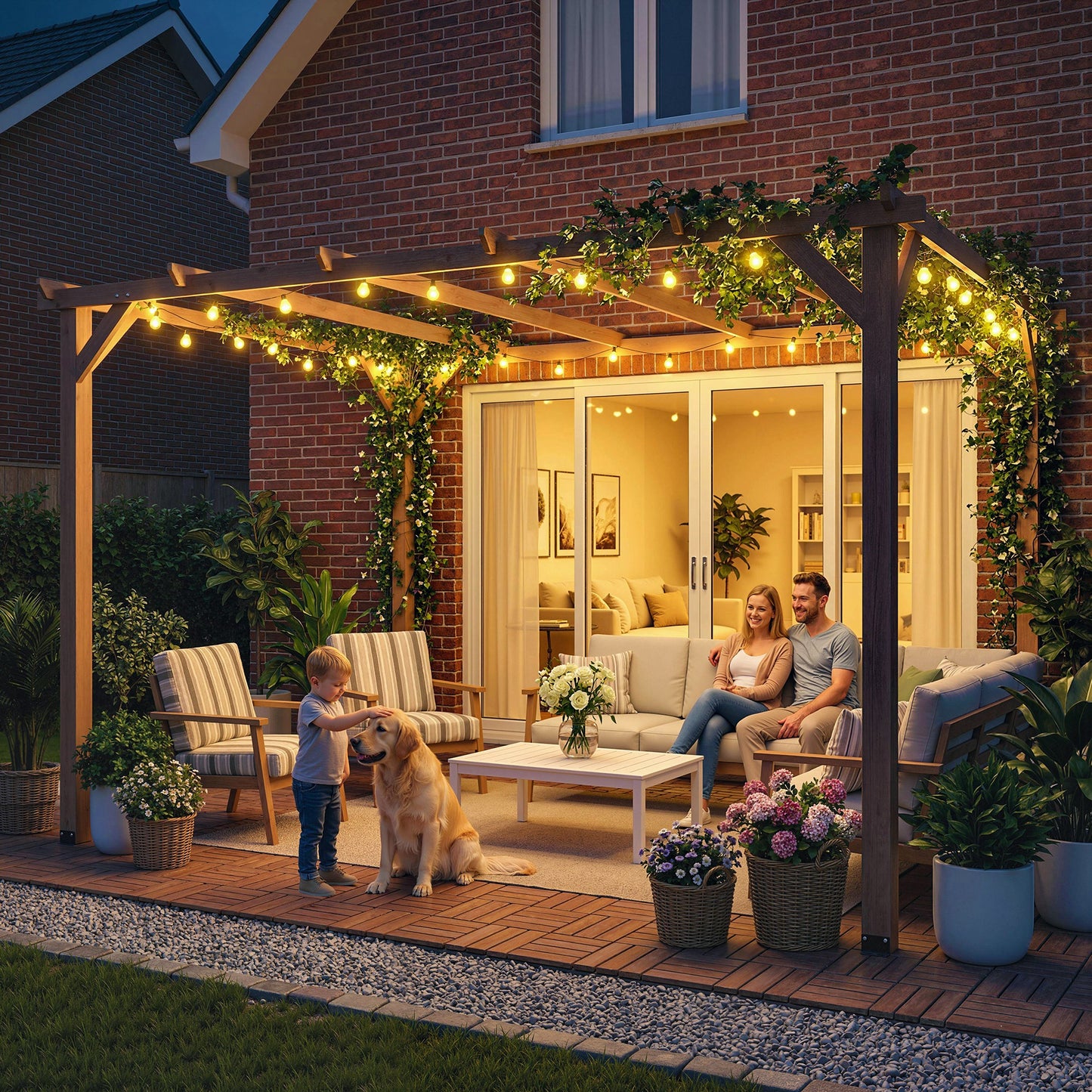 4 x 3 m Wooden Pergola Kit