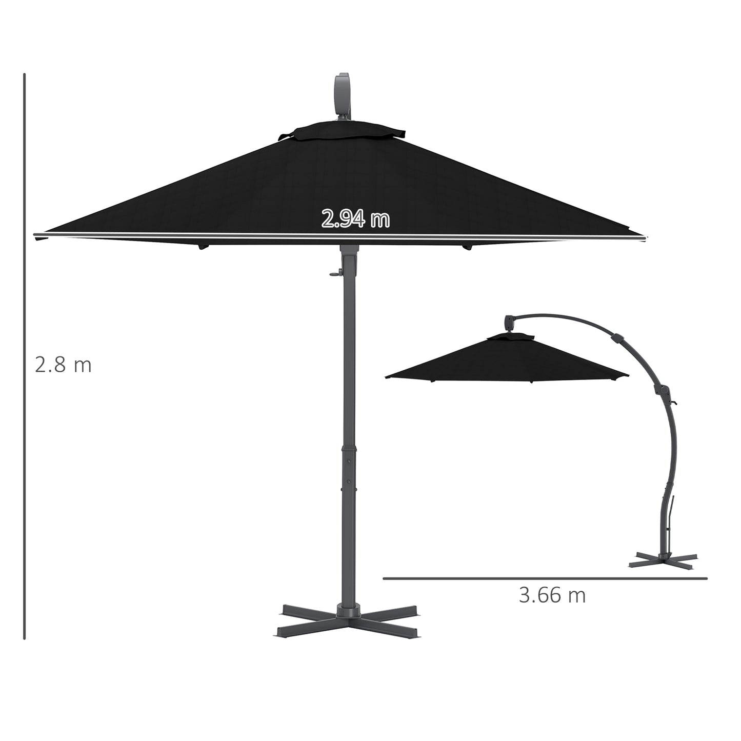 3(m) Garden Cantilever Parasol