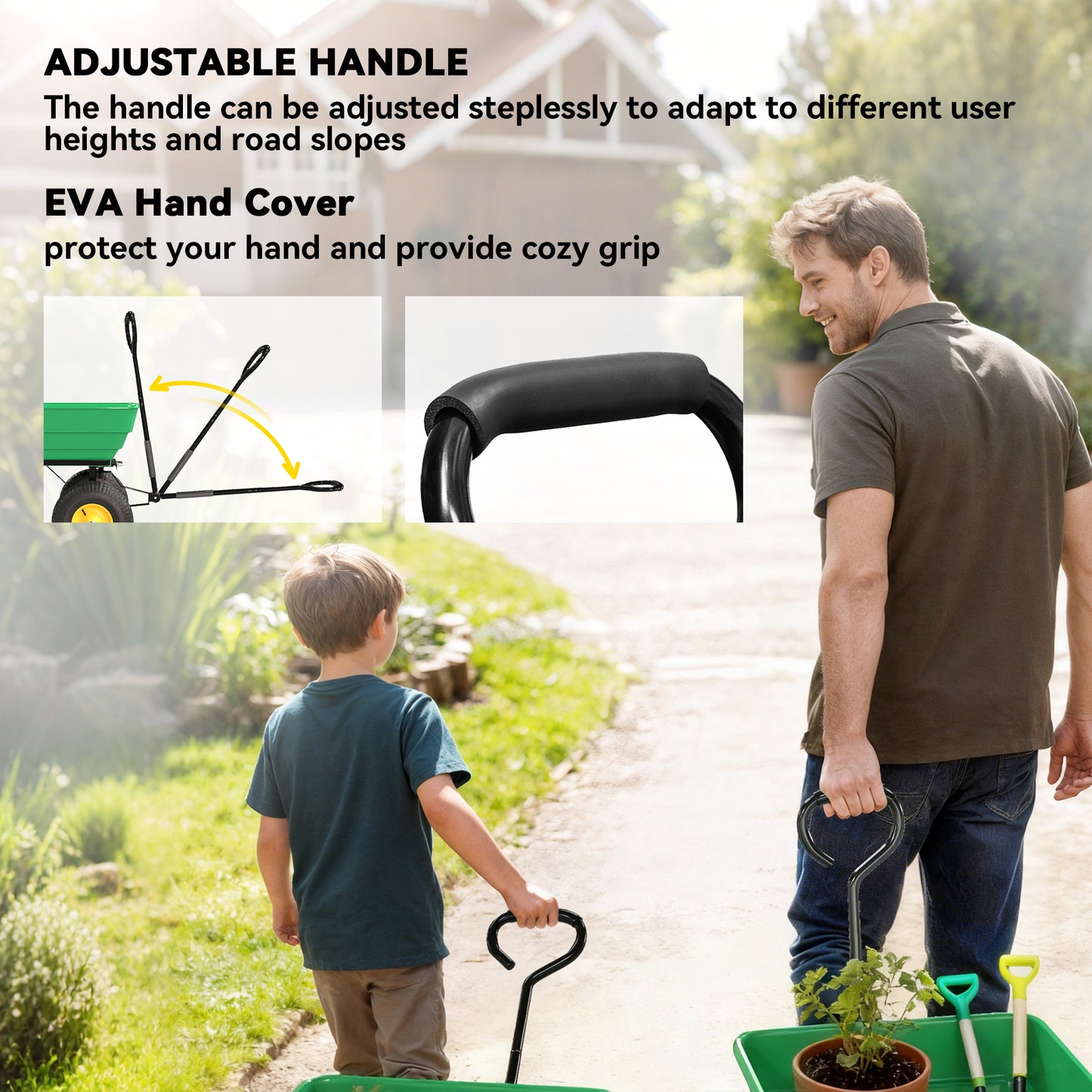 75 Litre Large Garden Cart